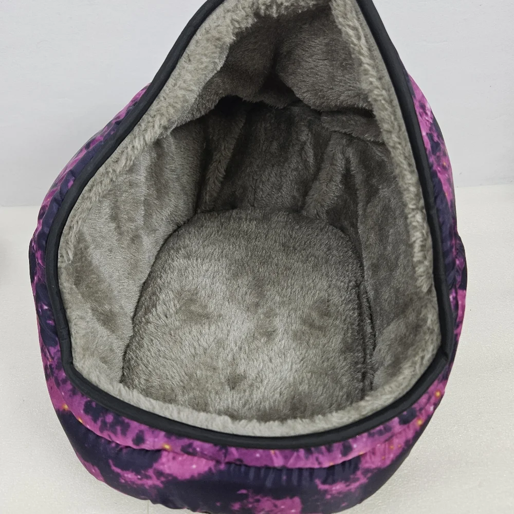 Cozy Purple Pet Cave Bed